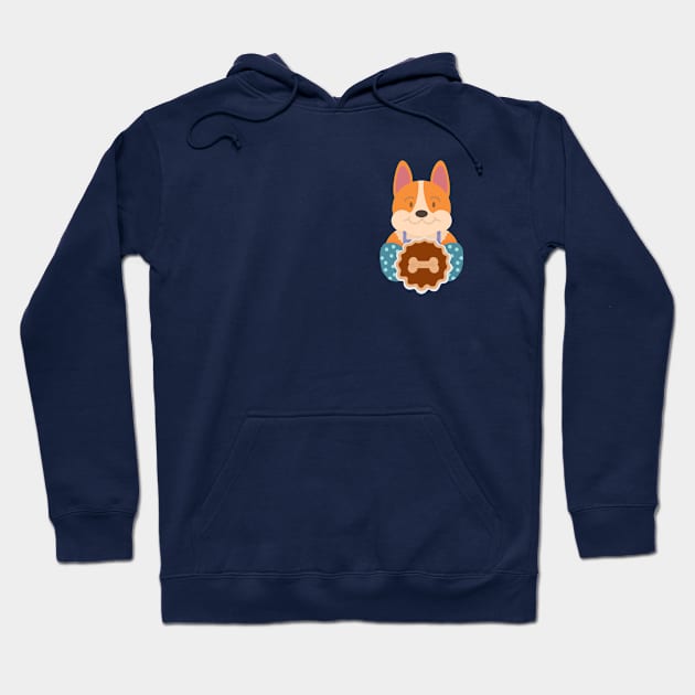 Pumpkin Pie Corgi Hoodie by SPufferARTs